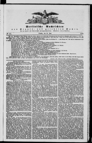 Berlinische Nachrichten von Staats- und gelehrten Sachen vom 21.06.1842