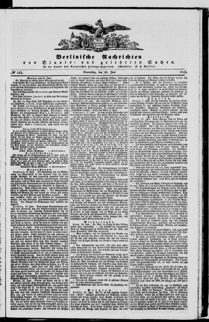 Berlinische Nachrichten von Staats- und gelehrten Sachen vom 23.06.1842