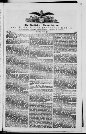 Berlinische Nachrichten von Staats- und gelehrten Sachen vom 07.07.1842