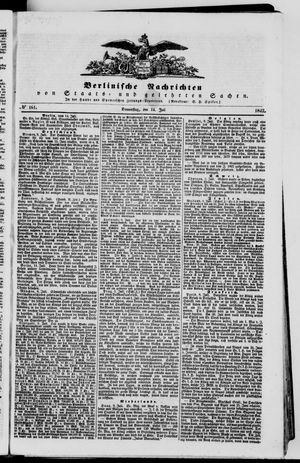 Berlinische Nachrichten von Staats- und gelehrten Sachen vom 14.07.1842