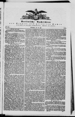 Berlinische Nachrichten von Staats- und gelehrten Sachen vom 16.07.1842