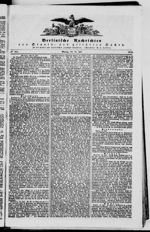 Berlinische Nachrichten von Staats- und gelehrten Sachen vom 18.07.1842
