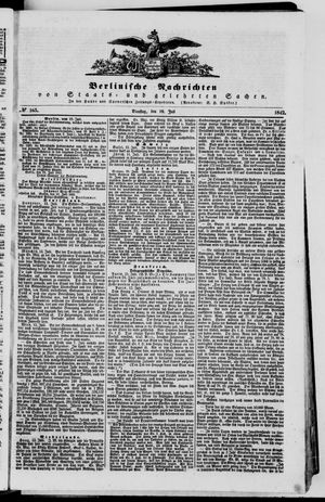 Berlinische Nachrichten von Staats- und gelehrten Sachen vom 19.07.1842