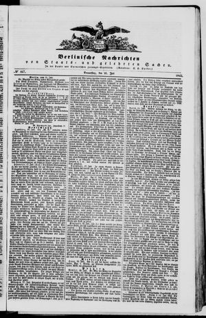 Berlinische Nachrichten von Staats- und gelehrten Sachen vom 21.07.1842