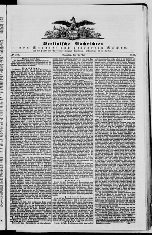 Berlinische Nachrichten von Staats- und gelehrten Sachen vom 28.07.1842