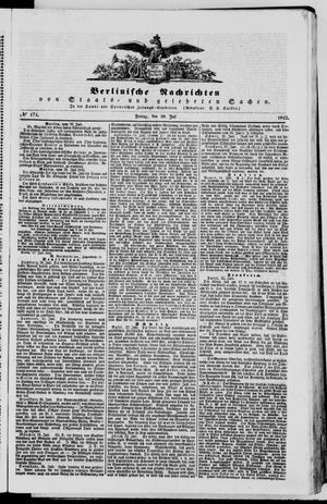 Berlinische Nachrichten von Staats- und gelehrten Sachen vom 29.07.1842