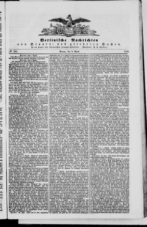 Berlinische Nachrichten von Staats- und gelehrten Sachen vom 08.08.1842