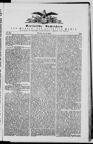 Berlinische Nachrichten von Staats- und gelehrten Sachen vom 10.08.1842