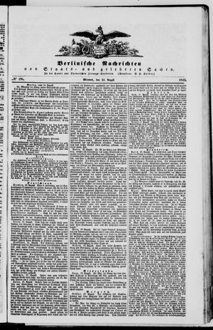 Berlinische Nachrichten von Staats- und gelehrten Sachen vom 24.08.1842