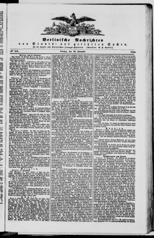 Berlinische Nachrichten von Staats- und gelehrten Sachen vom 20.09.1842