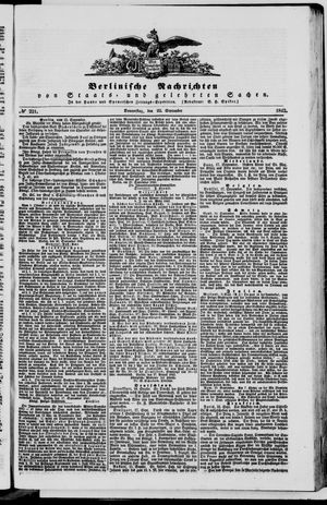 Berlinische Nachrichten von Staats- und gelehrten Sachen vom 22.09.1842