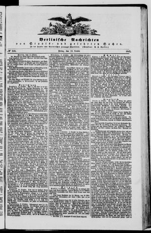 Berlinische Nachrichten von Staats- und gelehrten Sachen vom 14.10.1842