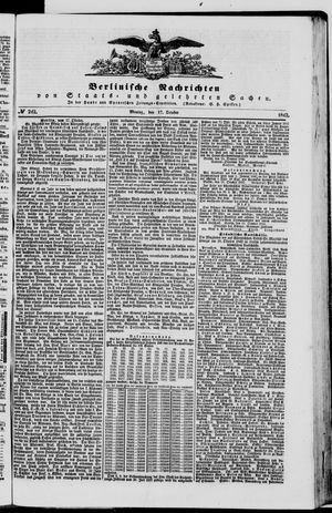 Berlinische Nachrichten von Staats- und gelehrten Sachen vom 17.10.1842