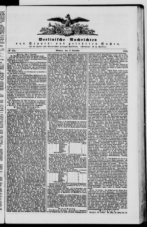 Berlinische Nachrichten von Staats- und gelehrten Sachen on Nov 2, 1842
