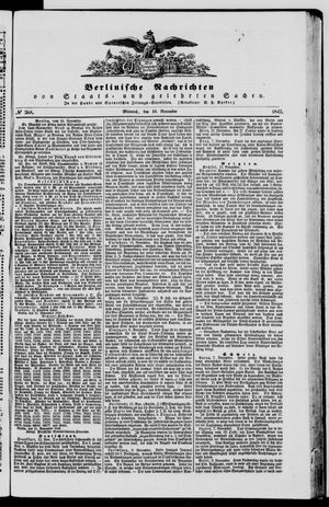 Berlinische Nachrichten von Staats- und gelehrten Sachen vom 16.11.1842