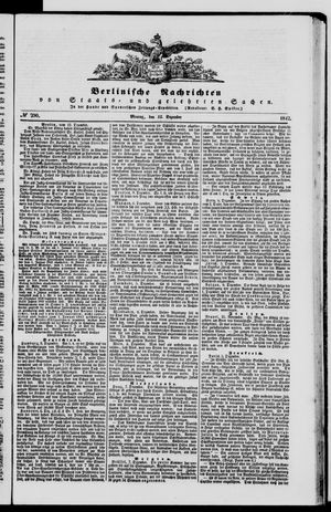 Berlinische Nachrichten von Staats- und gelehrten Sachen vom 12.12.1842