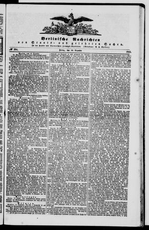 Berlinische Nachrichten von Staats- und gelehrten Sachen vom 16.12.1842