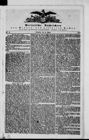 Berlinische Nachrichten von Staats- und gelehrten Sachen on Jan 21, 1843