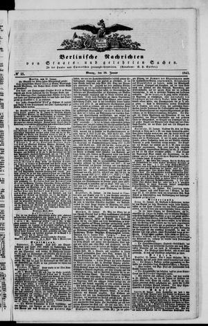 Berlinische Nachrichten von Staats- und gelehrten Sachen vom 30.01.1843