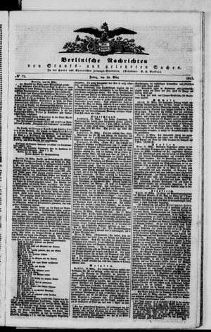 Berlinische Nachrichten von Staats- und gelehrten Sachen on Mar 24, 1843