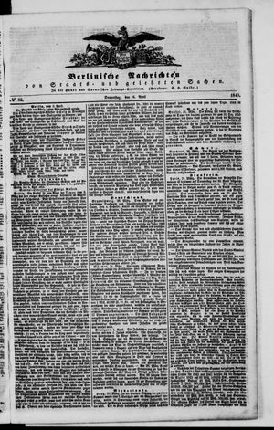 Berlinische Nachrichten von Staats- und gelehrten Sachen vom 06.04.1843