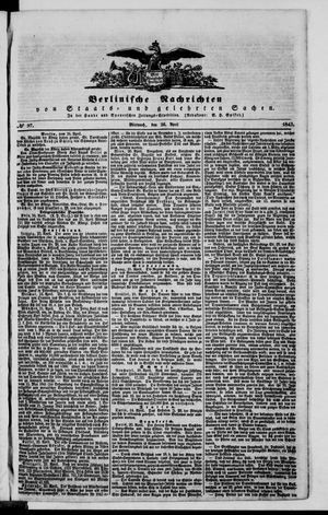 Berlinische Nachrichten von Staats- und gelehrten Sachen vom 26.04.1843