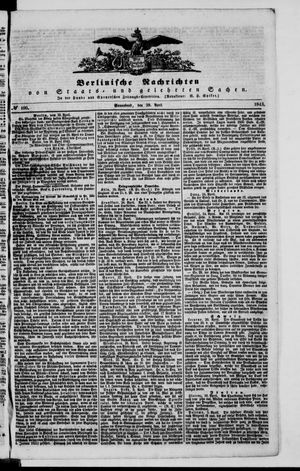 Berlinische Nachrichten von Staats- und gelehrten Sachen vom 29.04.1843