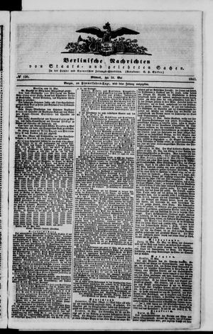 Berlinische Nachrichten von Staats- und gelehrten Sachen on May 24, 1843