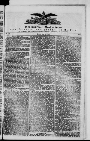 Berlinische Nachrichten von Staats- und gelehrten Sachen vom 16.06.1843