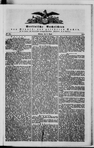 Berlinische Nachrichten von Staats- und gelehrten Sachen vom 09.08.1843