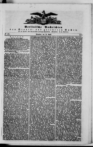 Berlinische Nachrichten von Staats- und gelehrten Sachen vom 12.08.1843