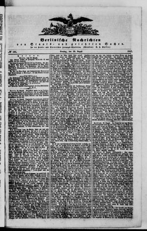 Berlinische Nachrichten von Staats- und gelehrten Sachen vom 22.08.1843