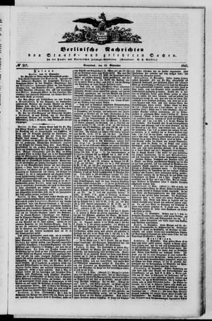 Berlinische Nachrichten von Staats- und gelehrten Sachen vom 16.09.1843