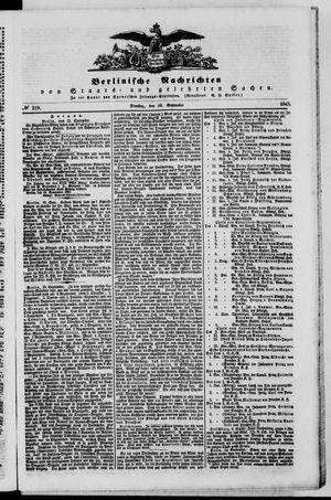 Berlinische Nachrichten von Staats- und gelehrten Sachen vom 19.09.1843