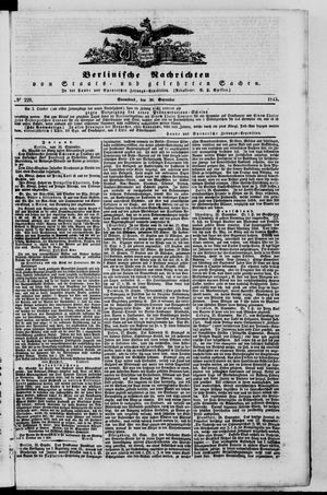 Berlinische Nachrichten von Staats- und gelehrten Sachen vom 30.09.1843