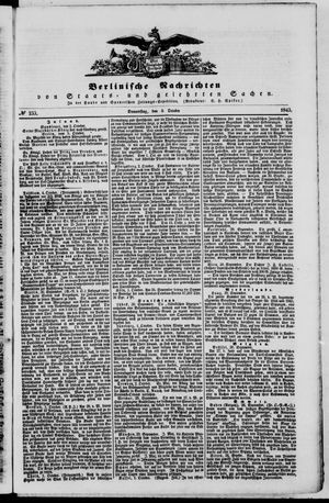 Berlinische Nachrichten von Staats- und gelehrten Sachen vom 05.10.1843