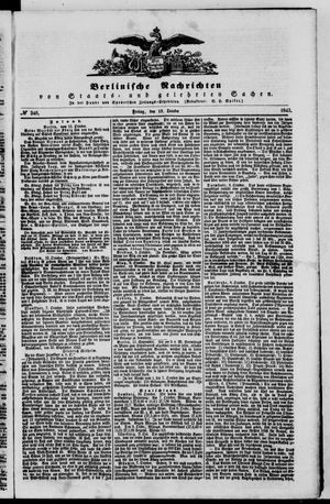 Berlinische Nachrichten von Staats- und gelehrten Sachen vom 13.10.1843