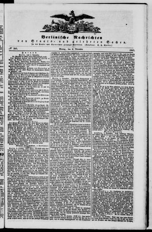 Berlinische Nachrichten von Staats- und gelehrten Sachen vom 06.11.1843