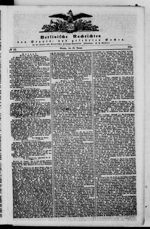 Berlinische Nachrichten von Staats- und gelehrten Sachen vom 15.01.1844