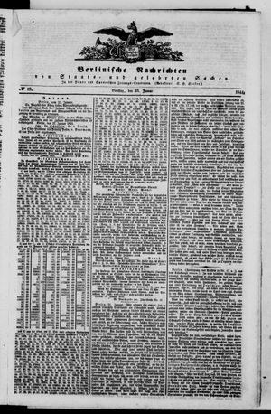 Berlinische Nachrichten von Staats- und gelehrten Sachen vom 23.01.1844
