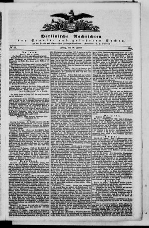 Berlinische Nachrichten von Staats- und gelehrten Sachen vom 26.01.1844