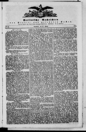 Berlinische Nachrichten von Staats- und gelehrten Sachen vom 27.01.1844