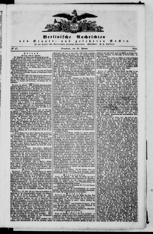 Berlinische Nachrichten von Staats- und gelehrten Sachen on Feb 24, 1844