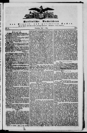 Berlinische Nachrichten von Staats- und gelehrten Sachen vom 07.03.1844