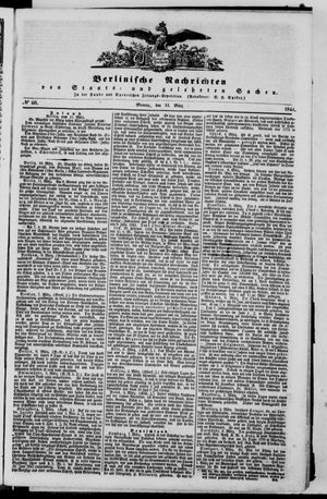 Berlinische Nachrichten von Staats- und gelehrten Sachen vom 11.03.1844