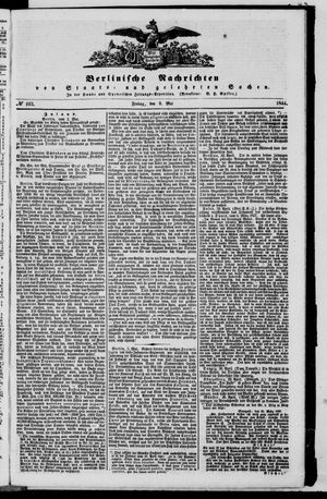 Berlinische Nachrichten von Staats- und gelehrten Sachen vom 03.05.1844