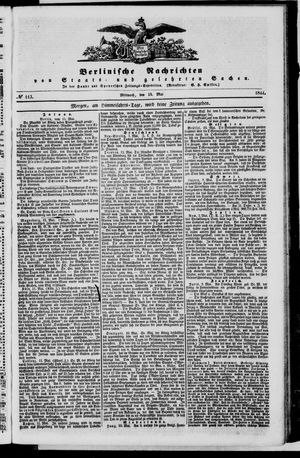 Berlinische Nachrichten von Staats- und gelehrten Sachen vom 15.05.1844