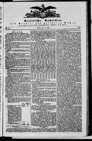 Berlinische Nachrichten von Staats- und gelehrten Sachen vom 17.05.1844