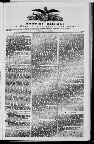 Berlinische Nachrichten von Staats- und gelehrten Sachen vom 23.05.1844