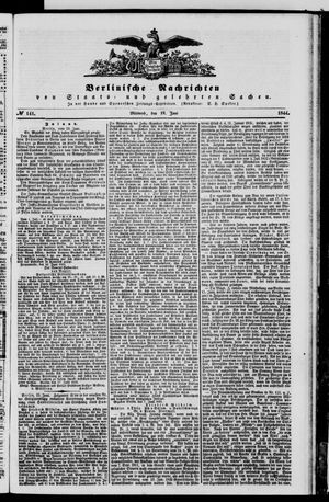 Berlinische Nachrichten von Staats- und gelehrten Sachen vom 19.06.1844
